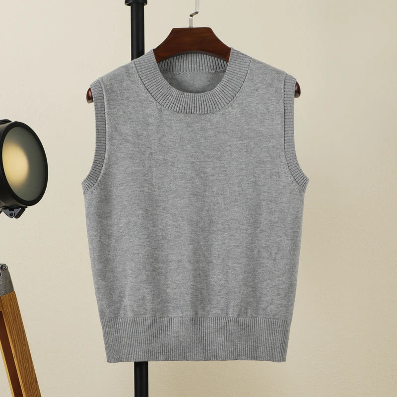 Tops Female Vest Clothing Blouse Preppy Style Aesthetic Sweater Sweaters Pullover Women Women's Warm Korean Padded Woman Knitted