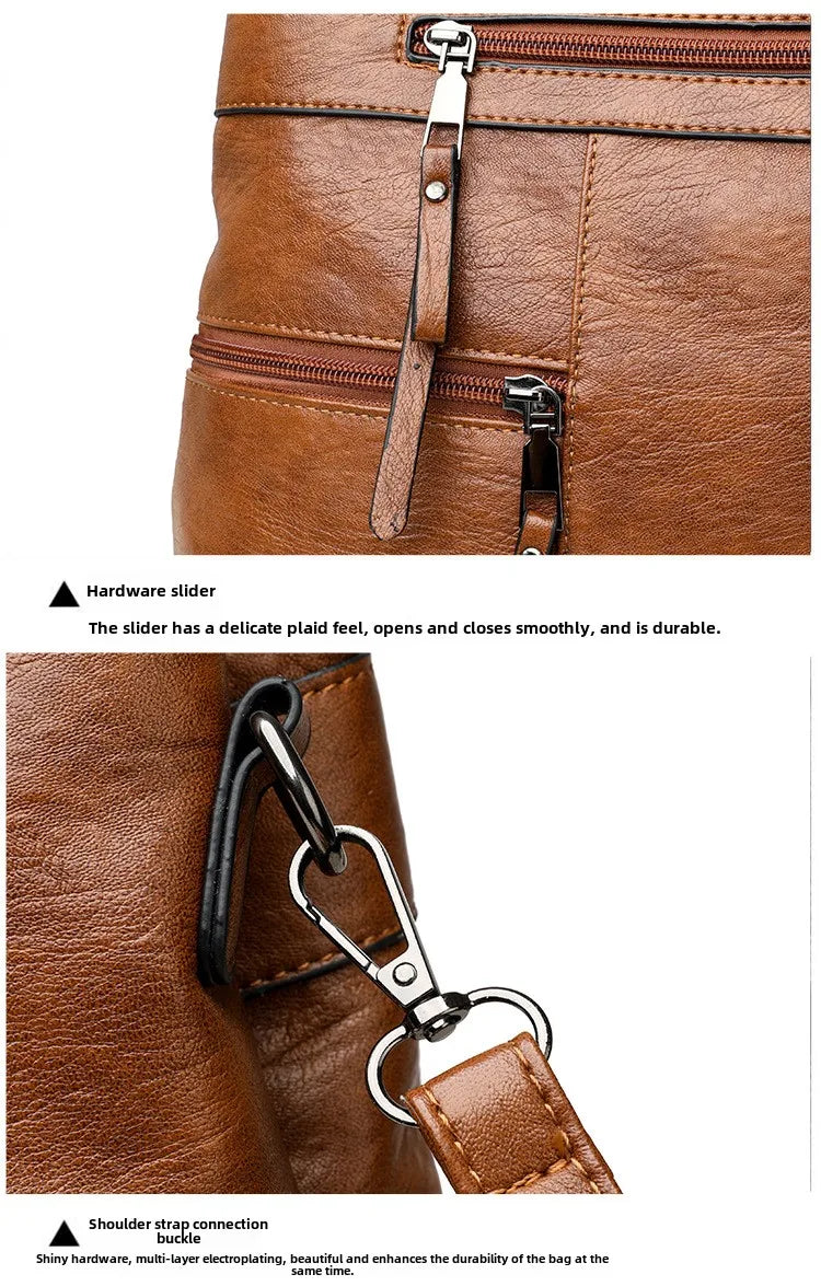 Elegant Handbag For Women High Quality Leather Top Handle Bags Purse Ladies Shoulder Crossbody Bag Casual Tote Bolso Marca Lujo