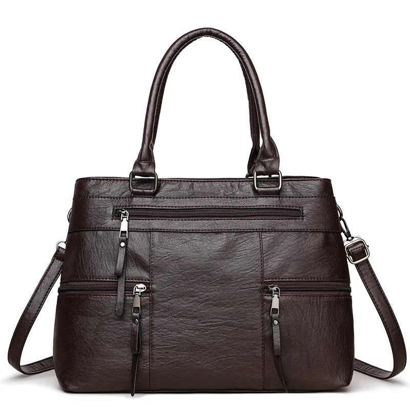 Elegant Handbag For Women High Quality Leather Top Handle Bags Purse Ladies Shoulder Crossbody Bag Casual Tote Bolso Marca Lujo