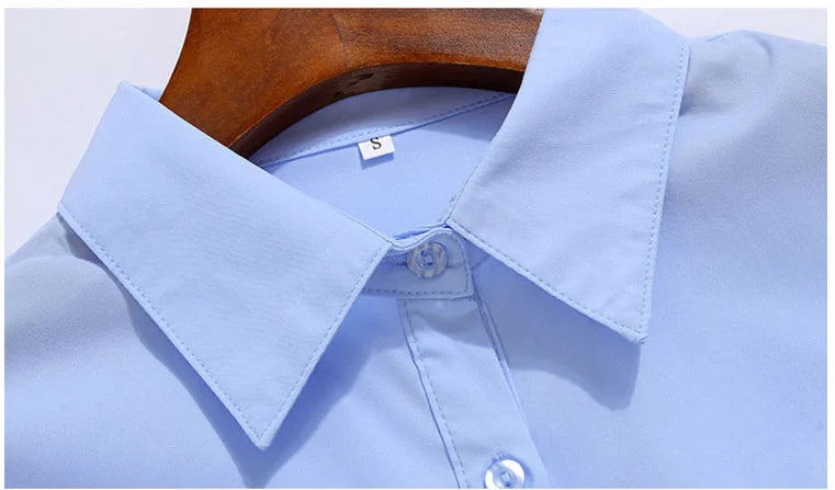Camisas de mujer, blusas, camisa blanca de mujer, blusa de manga larga, blusas para mujer, blusas básicas OL, blusas 2024, ropa elegante de moda para mujer
