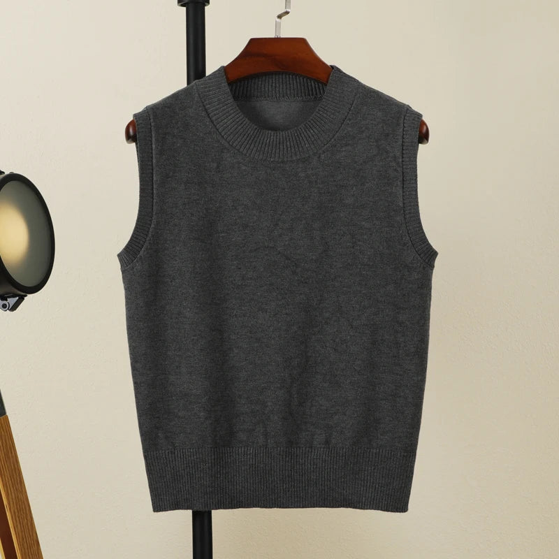 Tops Female Vest Clothing Blouse Preppy Style Aesthetic Sweater Sweaters Pullover Women Women's Warm Korean Padded Woman Knitted
