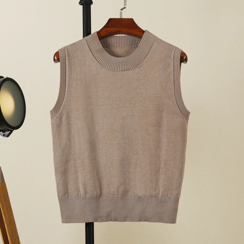 Tops Female Vest Clothing Blouse Preppy Style Aesthetic Sweater Sweaters Pullover Women Women's Warm Korean Padded Woman Knitted