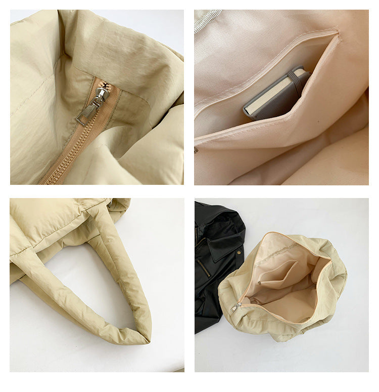 Bolsos de mano para mujer, bolso acolchado a cuadros, estilo retro, moderno, a cuadros, impermeable, de color liso, para invierno, suave, de gran capacidad.