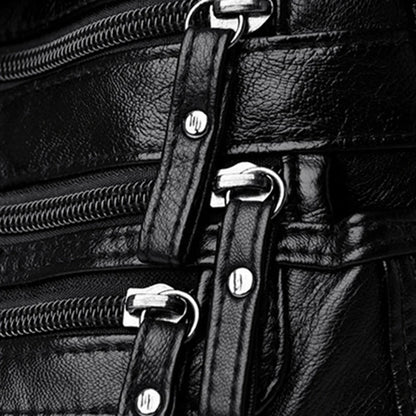Bolso de hombro para mujer, de PU, versátil, de doble capa, gran capacidad, sencillo, estilo retro, con herrajes de alta calidad, bandolera para mujer.