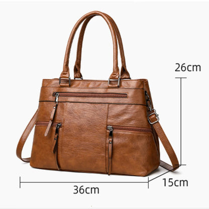 Elegant Handbag For Women High Quality Leather Top Handle Bags Purse Ladies Shoulder Crossbody Bag Casual Tote Bolso Marca Lujo