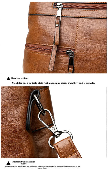 Elegant Handbag For Women High Quality Leather Top Handle Bags Purse Ladies Shoulder Crossbody Bag Casual Tote Bolso Marca Lujo