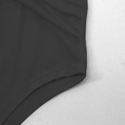 Body sexy rojo de primavera para mujer, con espalda descubierta, corsé liso, ajustado, cruzado, de manga larga, informal, de punto