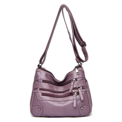 Bolso de hombro para mujer, de PU, versátil, de doble capa, gran capacidad, sencillo, estilo retro, con herrajes de alta calidad, bandolera para mujer.
