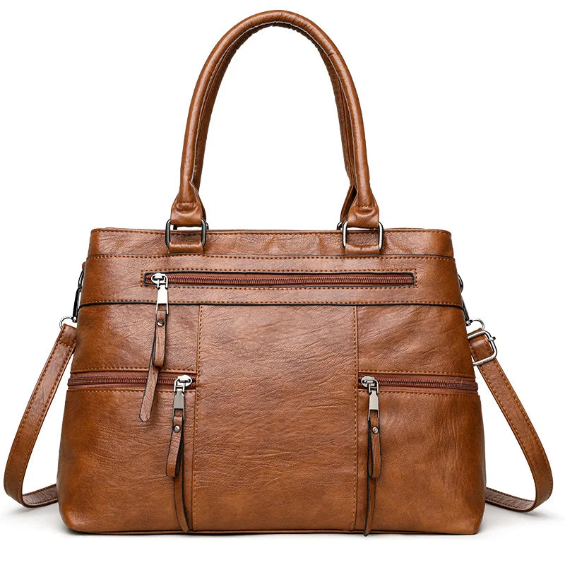 Elegant Handbag For Women High Quality Leather Top Handle Bags Purse Ladies Shoulder Crossbody Bag Casual Tote Bolso Marca Lujo