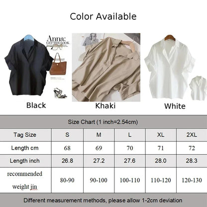 Blusas de mujer, primavera verano, transpirables, sencillas, de manga corta, de murciélago, con cuello de secado rápido, camisas de color liso, ropa femenina