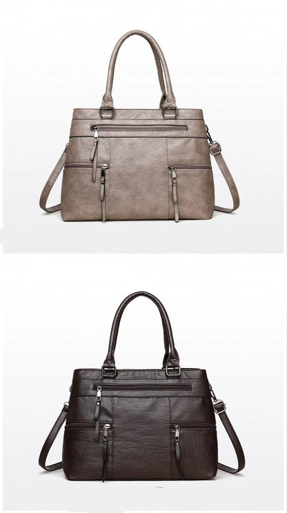 Elegant Handbag For Women High Quality Leather Top Handle Bags Purse Ladies Shoulder Crossbody Bag Casual Tote Bolso Marca Lujo