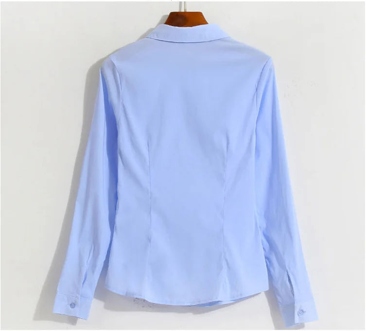 Women Shirts Blouses Women White Shirt Long Sleeve Blouse Female Tops OL Basic Shirt Blouses 2024 Fashion Elegant Woman Clothing