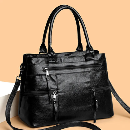 Elegant Handbag For Women High Quality Leather Top Handle Bags Purse Ladies Shoulder Crossbody Bag Casual Tote Bolso Marca Lujo