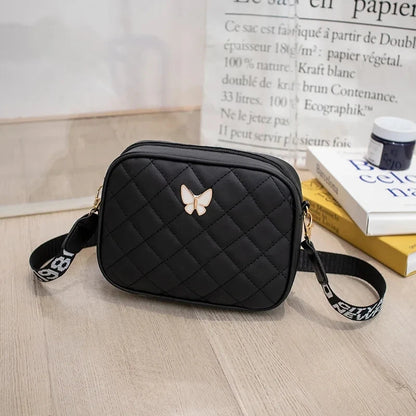Bolsos de hombro de moda para mujer, de piel sintética, tipo bandolera, pequeños, con correa ancha