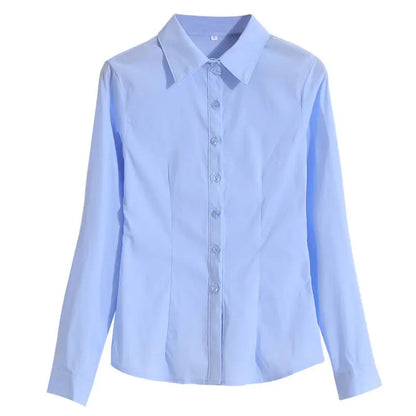 Women Shirts Blouses Women White Shirt Long Sleeve Blouse Female Tops OL Basic Shirt Blouses 2024 Fashion Elegant Woman Clothing