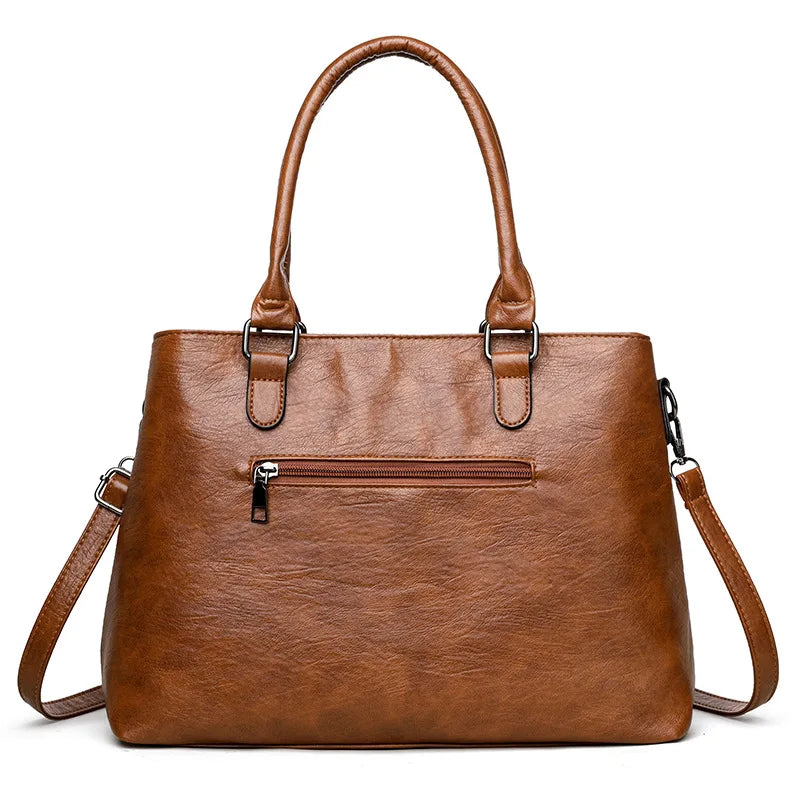 Elegant Handbag For Women High Quality Leather Top Handle Bags Purse Ladies Shoulder Crossbody Bag Casual Tote Bolso Marca Lujo