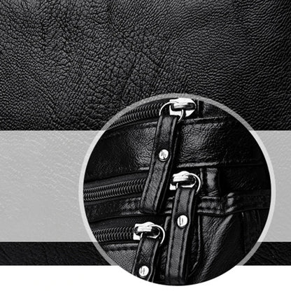 Bolso de hombro para mujer, de PU, versátil, de doble capa, gran capacidad, sencillo, estilo retro, con herrajes de alta calidad, bandolera para mujer.