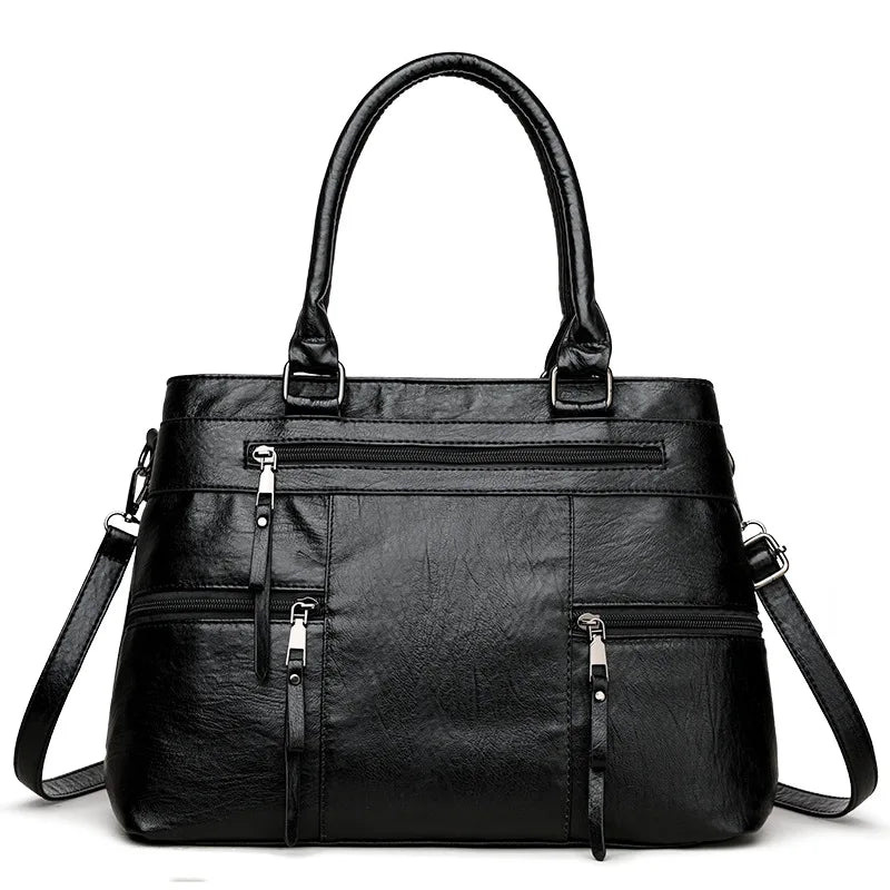 Elegant Handbag For Women High Quality Leather Top Handle Bags Purse Ladies Shoulder Crossbody Bag Casual Tote Bolso Marca Lujo