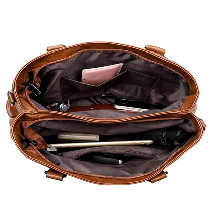 Elegant Handbag For Women High Quality Leather Top Handle Bags Purse Ladies Shoulder Crossbody Bag Casual Tote Bolso Marca Lujo