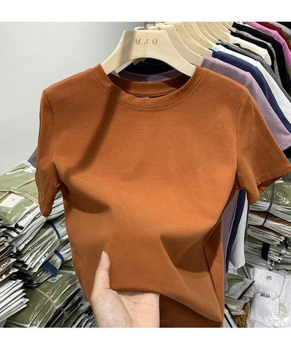 Women T Shirt Girls T-Shirt Woman Clothes Tops  Tshirt Female Short Sleeve Spring Tee Sexy Y2k Top White