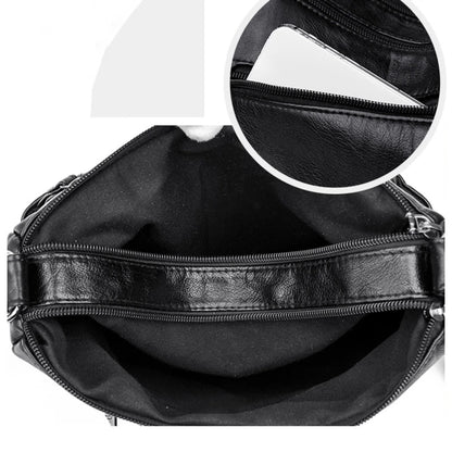 Bolso de hombro para mujer, de PU, versátil, de doble capa, gran capacidad, sencillo, estilo retro, con herrajes de alta calidad, bandolera para mujer.