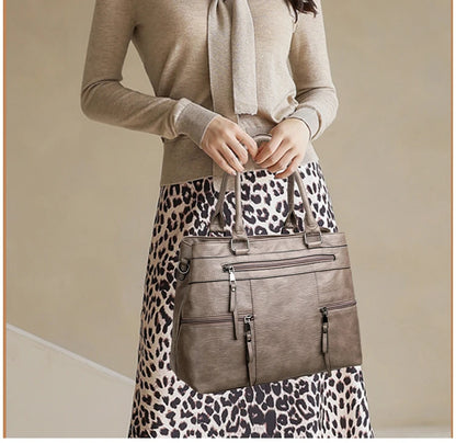 Elegant Handbag For Women High Quality Leather Top Handle Bags Purse Ladies Shoulder Crossbody Bag Casual Tote Bolso Marca Lujo