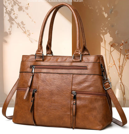 Elegant Handbag For Women High Quality Leather Top Handle Bags Purse Ladies Shoulder Crossbody Bag Casual Tote Bolso Marca Lujo
