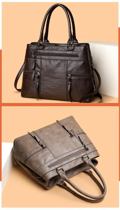 Elegant Handbag For Women High Quality Leather Top Handle Bags Purse Ladies Shoulder Crossbody Bag Casual Tote Bolso Marca Lujo