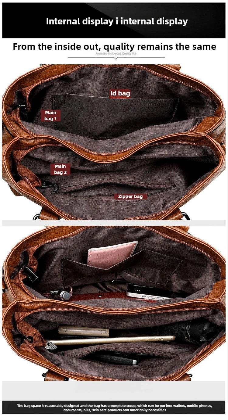 Elegant Handbag For Women High Quality Leather Top Handle Bags Purse Ladies Shoulder Crossbody Bag Casual Tote Bolso Marca Lujo