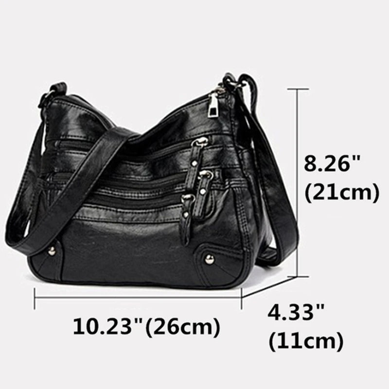 Bolso de hombro para mujer, de PU, versátil, de doble capa, gran capacidad, sencillo, estilo retro, con herrajes de alta calidad, bandolera para mujer.