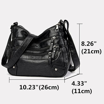 Bolso de hombro para mujer, de PU, versátil, de doble capa, gran capacidad, sencillo, estilo retro, con herrajes de alta calidad, bandolera para mujer.