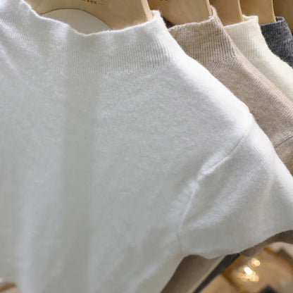 Camiseta de manga corta para mujer, top ajustado, cuello redondo, de punto, estilo urbano, estilo deportivo, Y2K 2025